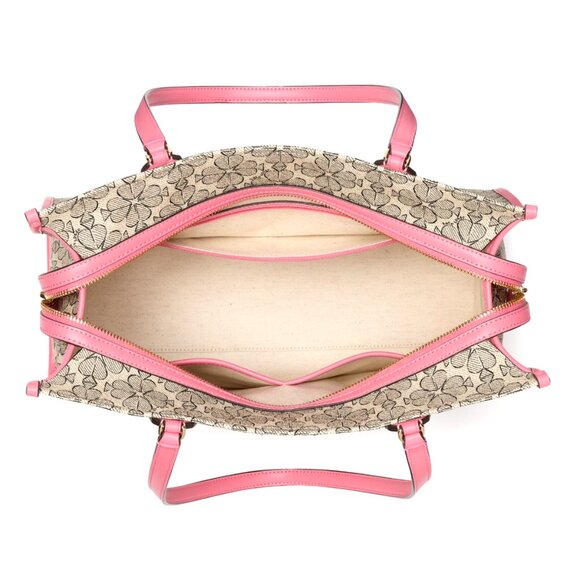 New Kate Spade Spade Flower Coated Canvas Large Market Tote Ruby Citrus - Picture 2 of 5